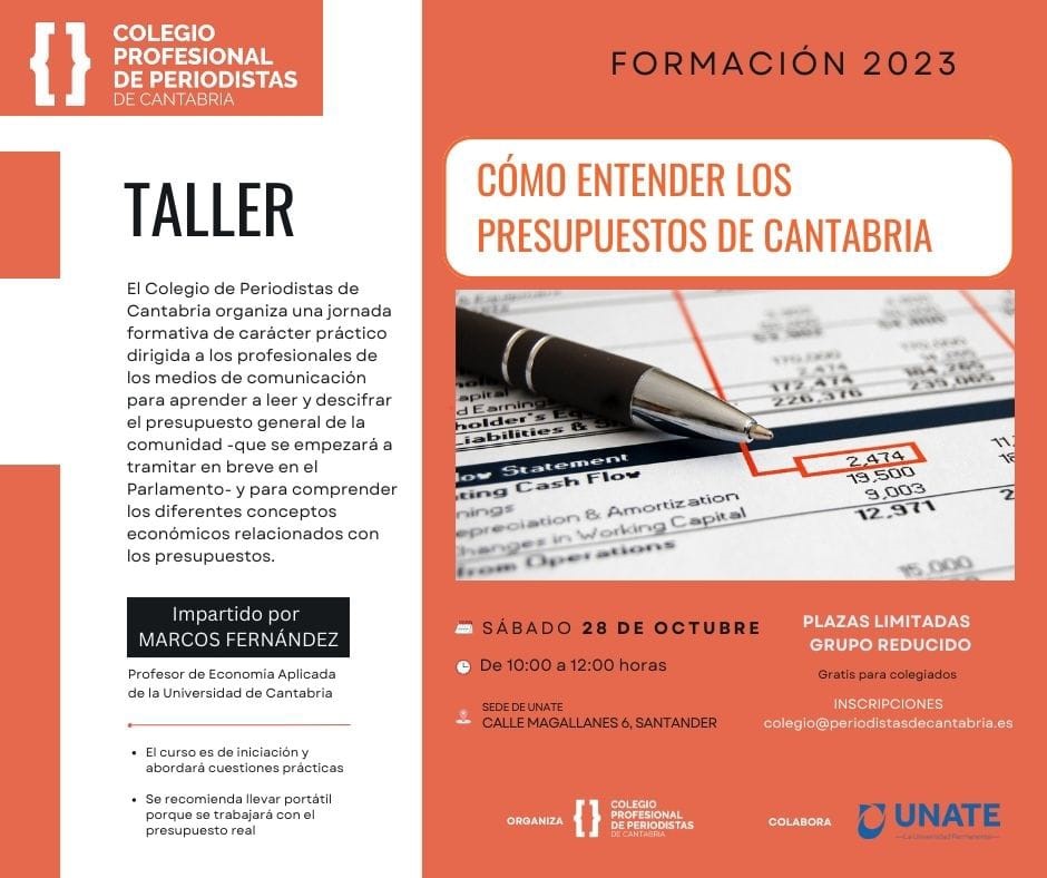 Taller ‘Cómo entender los presupuestos de Cantabria’